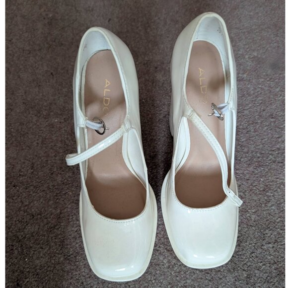 ALDO Anje White Block Platform Heels - Picture 5 of 6